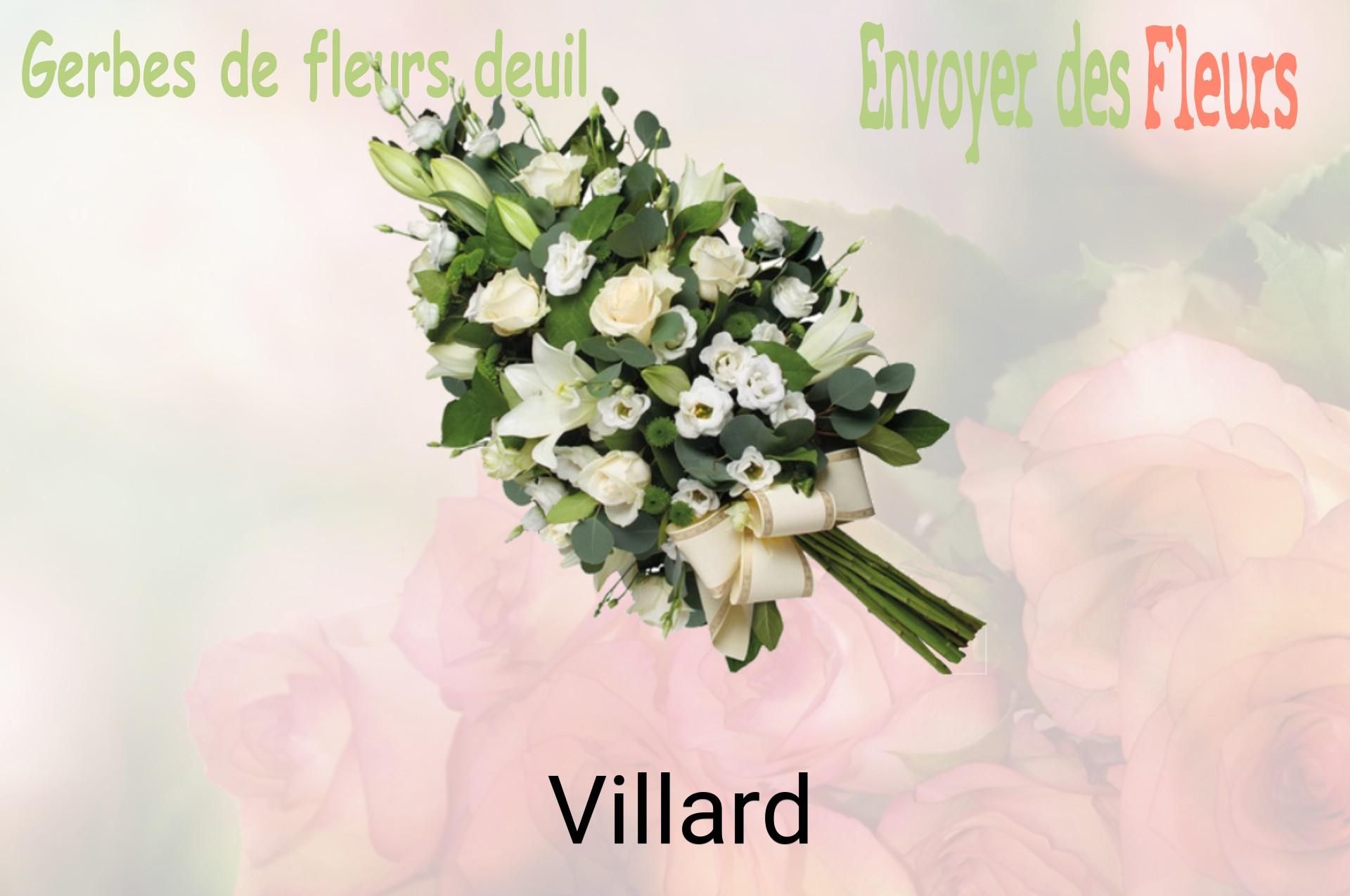 Gerbe de fleurs de deuil livrée à Villard